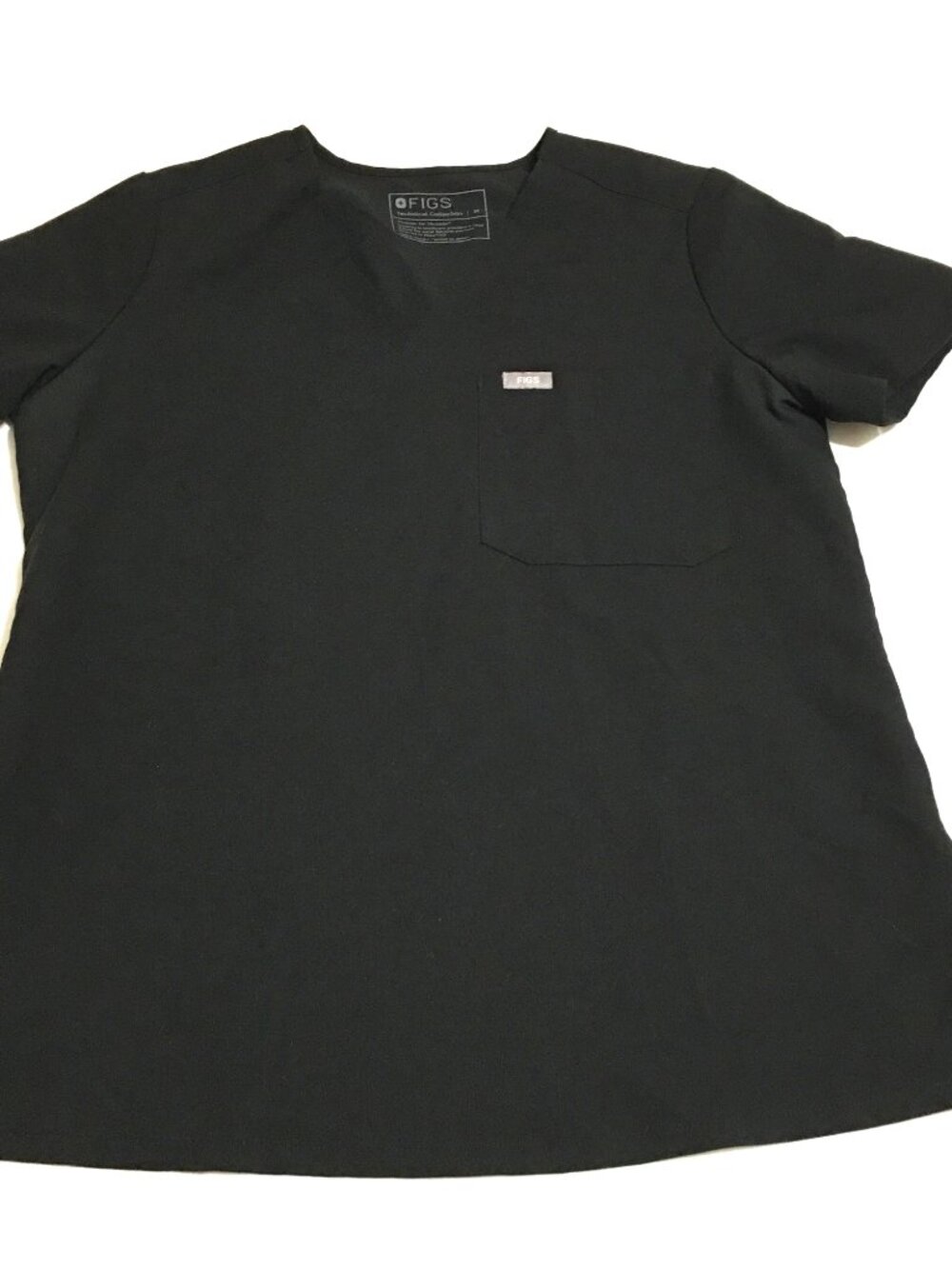 Figs Catarina One-Pocket Scrub Top Womens Size Medium Black FW1000